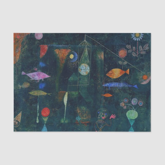 Paul Klee Fish Magic Abstract Painting Graphic Art Tissue Paper (Front)