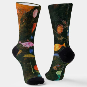 Paul Klee Fish Magic Abstract Surrealist Art Socks