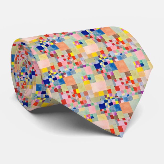 Paul Klee , "Flora on sand" Tie (Rolled)