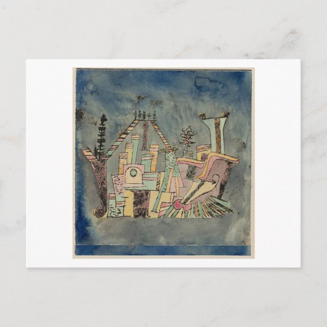 Paul Klee, "Garden on Debris," 1923 Postcard (Front)