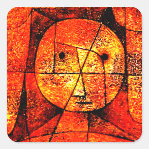 Paul Klee - Gauze, abstract art, Square Sticker