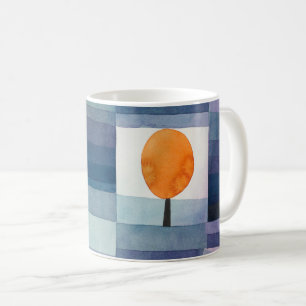 Paul Klee Harbinger of Autumn Blue Modern Abstract Coffee Mug