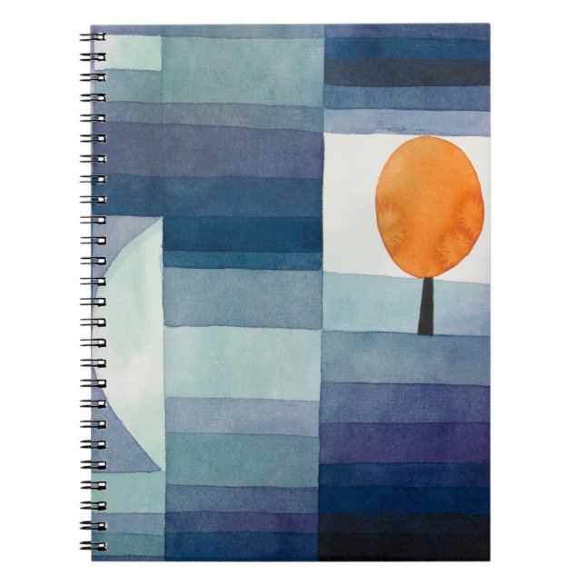 Paul Klee Harbinger of Autumn Blue Modern Abstract Notebook (Front)