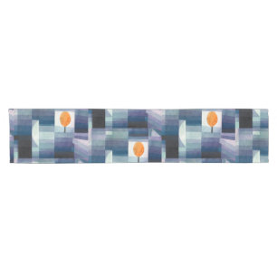 Paul Klee Harbinger of Autumn Blue Modern Abstract Short Table Runner