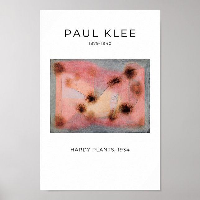 Paul Klee, Hardy Plants - Colourful Abstract Art Poster (Front)