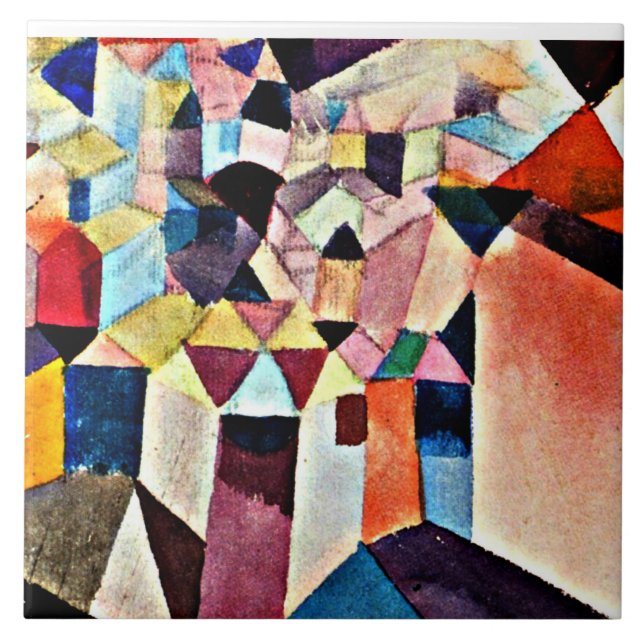 Paul Klee, Insight into a City, Tile (Front)