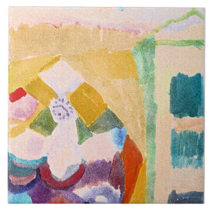 Paul Klee - Interior with the Clock Tile