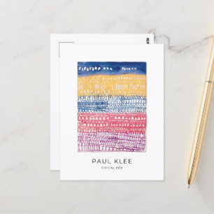 Paul Klee, Old City, Colourful Modern Abstract Art Postcard
