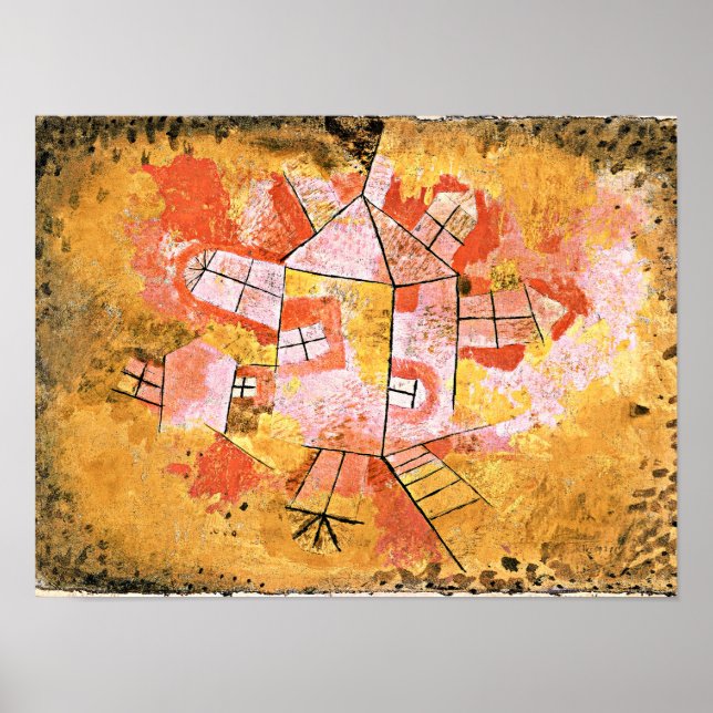 Paul Klee painting, Revolving House, Poster (Front)