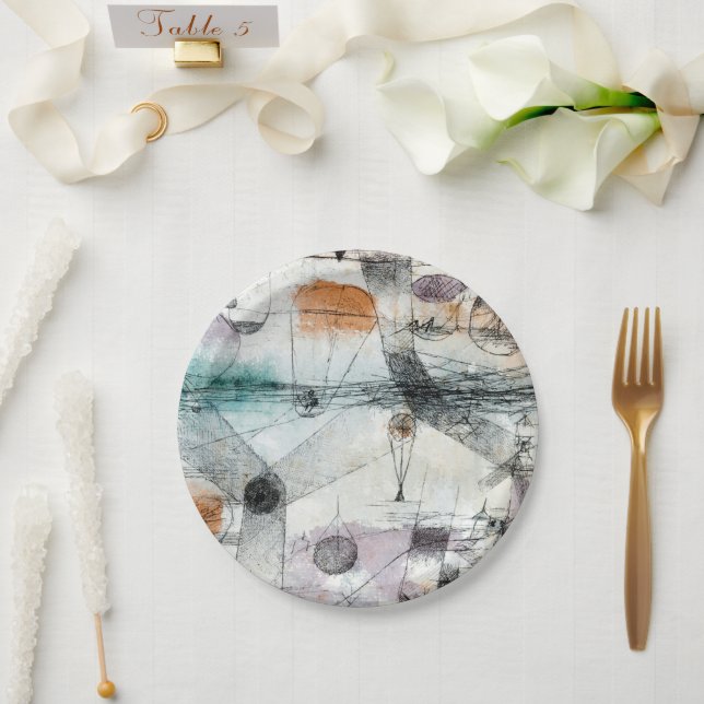 Paul Klee Plants Earth & Realm of the Air: Bauhaus Paper Plate (Wedding)