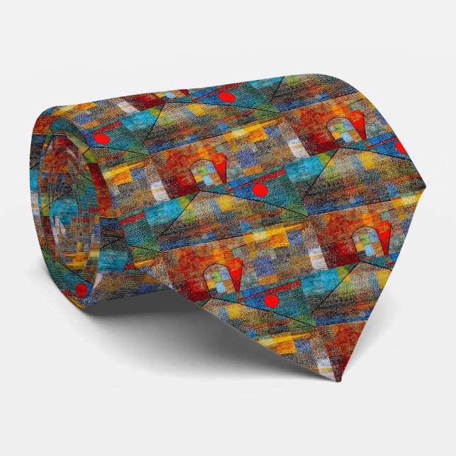 Paul Klee , "Polyphony2" Tie (Rolled)