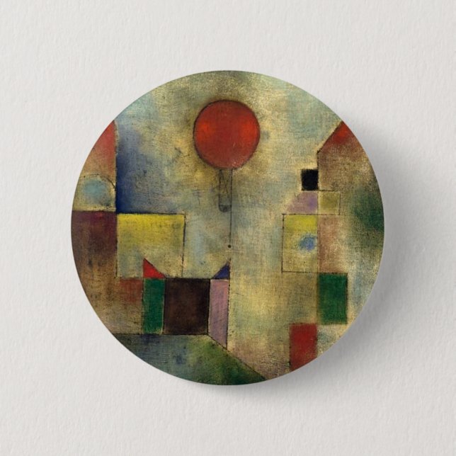 Paul Klee Red Balloon 2 Inch Round Button (Front)