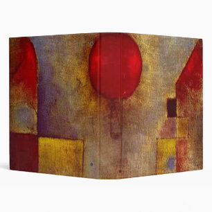 Paul Klee Red Balloon Abstract Colourful Art  Binder