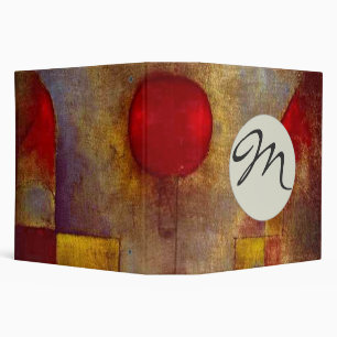 Paul Klee Red Balloon Abstract Colourful Art  Binder