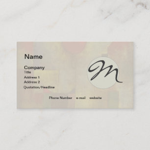 Paul Klee Red Balloon Abstract Colourful Art  Business Card