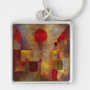 Paul Klee Red Balloon Abstract Colourful Art  Keychain