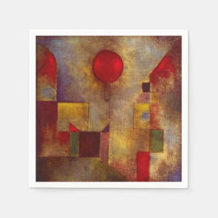 Paul Klee Red Balloon Abstract Colourful Art  Napkin
