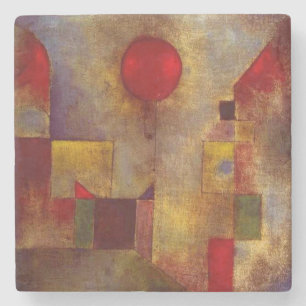 Paul Klee Red Balloon Abstract Colourful Art Stone Coaster