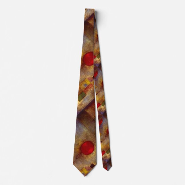 Paul Klee Red Balloon Abstract Colourful Art  Tie (Front)