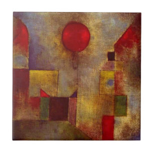 Paul Klee Red Balloon Abstract Colourful Art  Tile