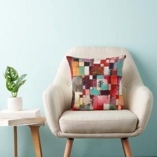 Paul Klee Rhythms Throw Pillow
