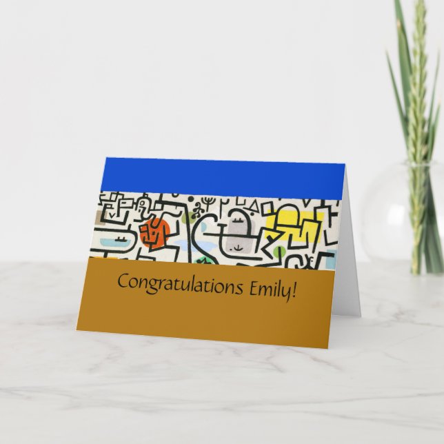 Paul Klee Rich Harbor Abstract Expressionism Card (Front)