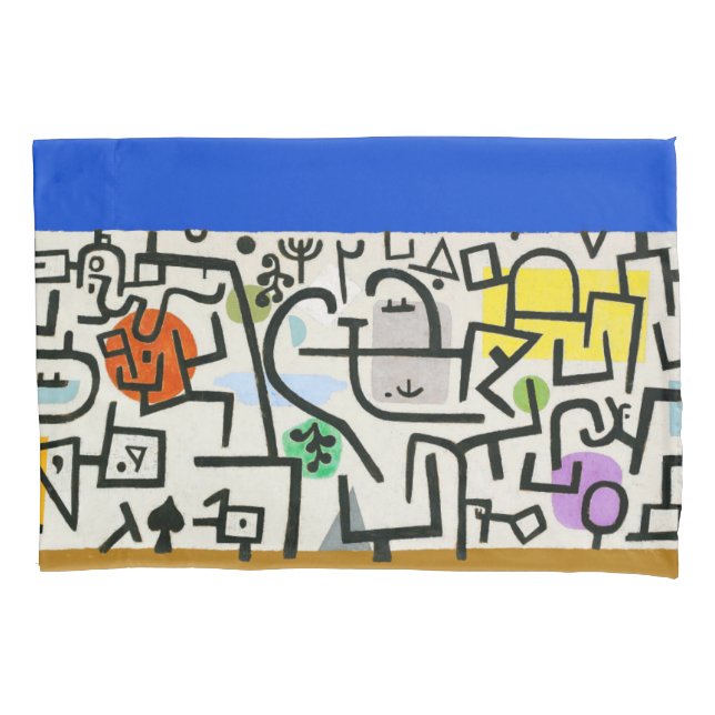 Paul Klee Rich Harbor Abstract Expressionism Pillowcase (Front)