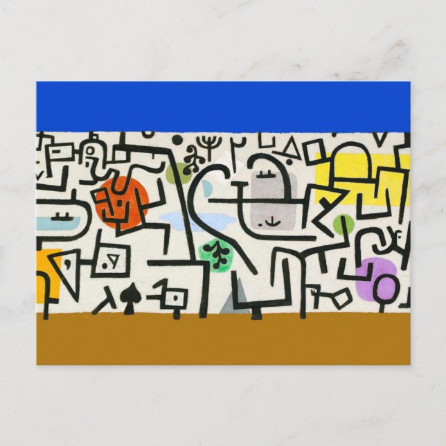 Paul Klee Rich Harbor Abstract Expressionism Postcard (Front)