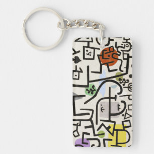 Paul Klee Rich Harbour Abstract Art Poster Keychain