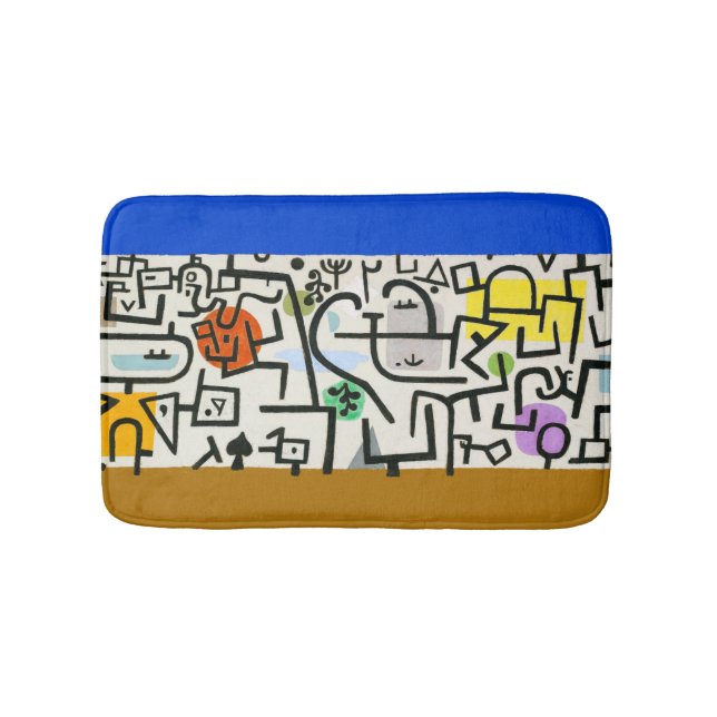 Paul Klee Rich Harbour Abstract Expressionism Bath Mat (Front)