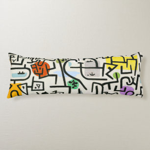 Paul Klee Rich Harbour Abstract Expressionism Body Pillow