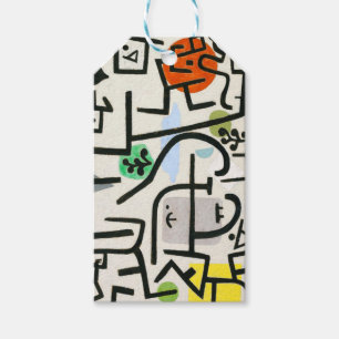 Paul Klee Rich Harbour Abstract Expressionism Gift Tags