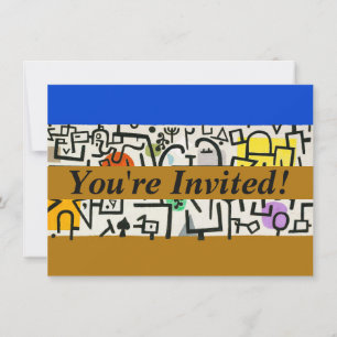 Paul Klee Rich Harbour Abstract Expressionism Invitation