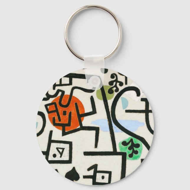 Paul Klee Rich Harbour Abstract Expressionism Keychain (Front)