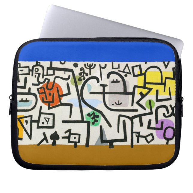 Paul Klee Rich Harbour Abstract Expressionism Laptop Sleeve (Front)