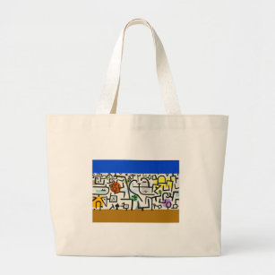 Paul Klee Rich Harbour Abstract Expressionism Large Tote Bag