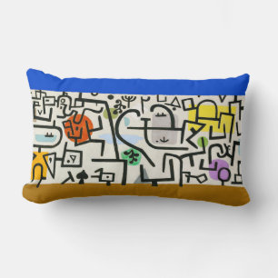 Paul Klee Rich Harbour Abstract Expressionism Lumbar Pillow