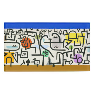 Paul Klee Rich Harbour Abstract Expressionism Name Tag