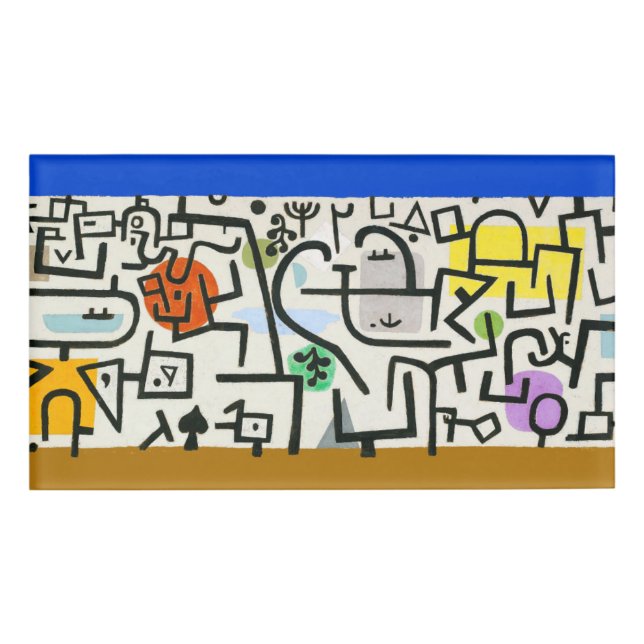 Paul Klee Rich Harbour Abstract Expressionism Name Tag (Front)