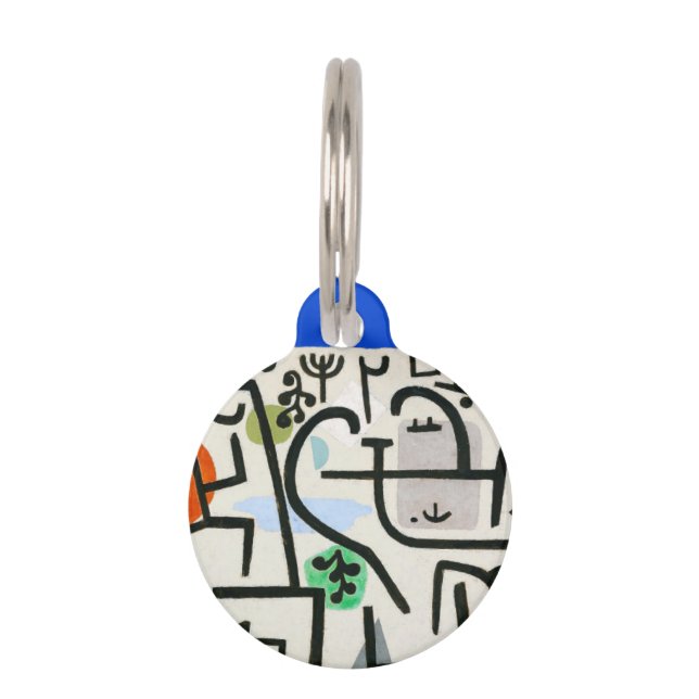 Paul Klee Rich Harbour Abstract Expressionism Pet Tag (Front)