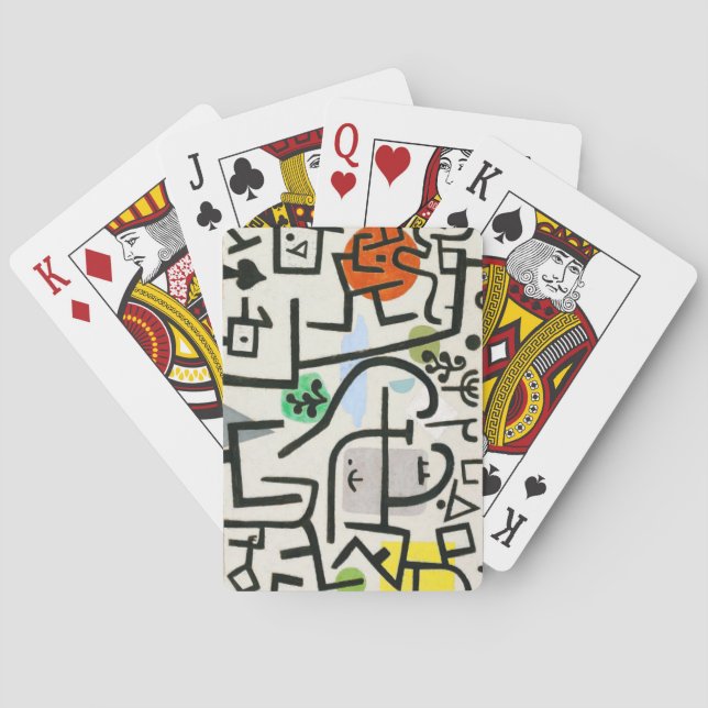 Paul Klee Rich Harbour Abstract Expressionism Playing Cards (Back)