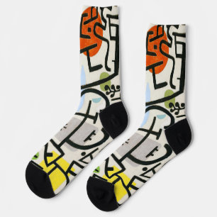 Paul Klee Rich Harbour Abstract Expressionism Socks