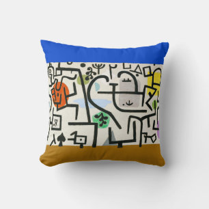 Paul Klee Rich Harbour Abstract Expressionism Throw Pillow