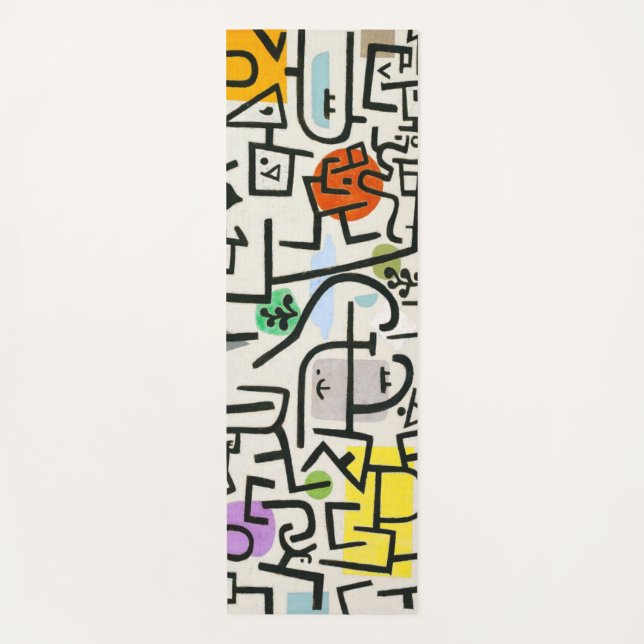 Paul Klee Rich Harbour Abstract Expressionism Yoga Mat (Front)