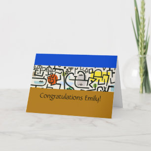 Paul Klee Rich Port Harbour Abstract Travel Card