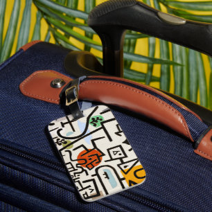 Paul Klee "Rich Port" Modern Abstract Luggage Tag
