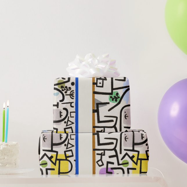 Paul Klee "Rich Port"  Modern Abstract Wrapping Paper (Party Gifts)