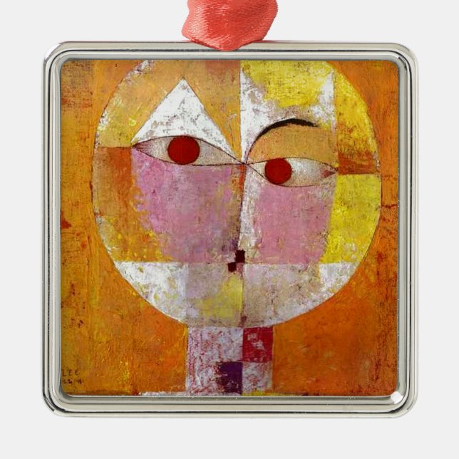 Paul Klee Senecio Painting Metal Ornament (Front)