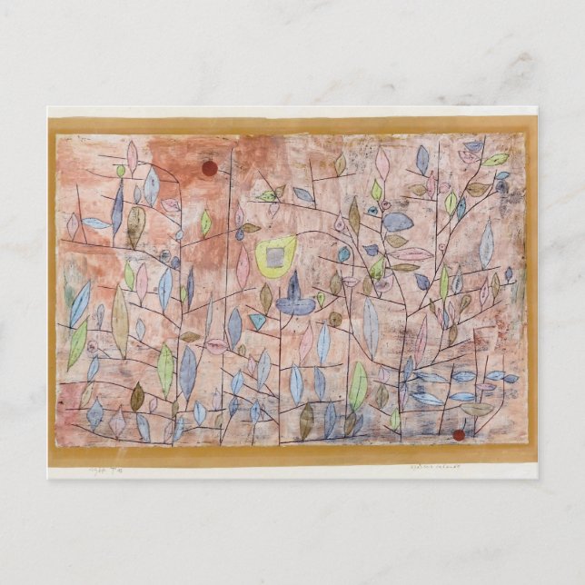 Paul Klee- Sparse foliage Postcard (Front)