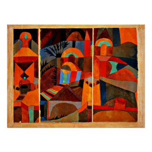 Paul Klee - Temple Gardens Poster